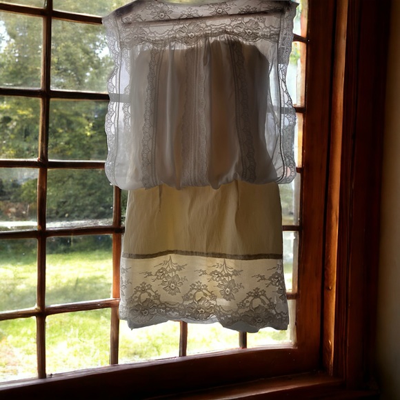 Vintage Jessica McClintock Short Ivory Dress Size 12 ,Court House Wedding Dress - Picture 2 of 16